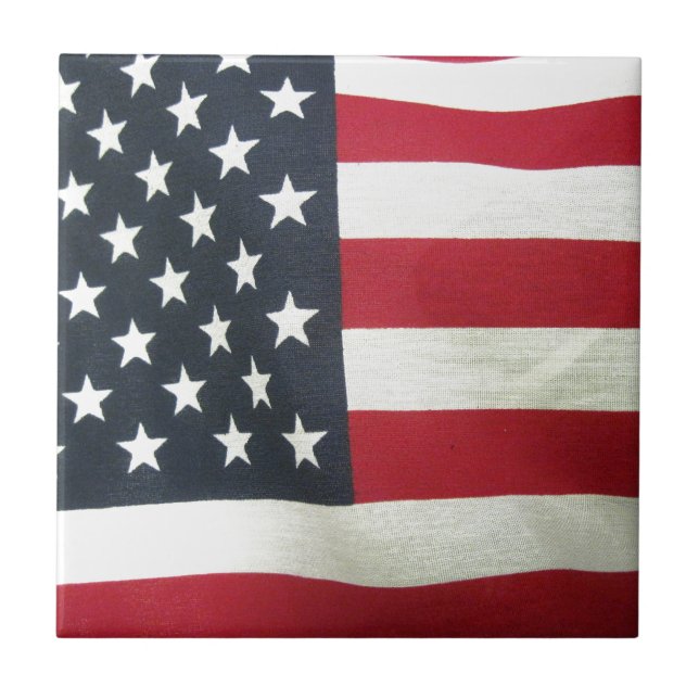 Azulejo De Cerámica Bandera Patriótica (Frente)