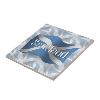 Azulejo De Cerámica Bandera que agita de Escocia