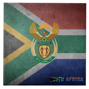 Azulejo De Cerámica Bandera surafricana