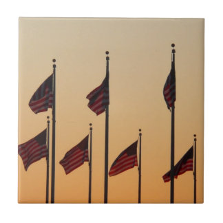 Azulejo De Cerámica Banderas del Sunset American Patriotic USA