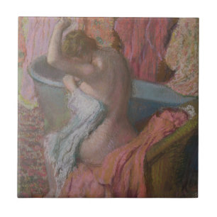 Azulejo De Cerámica Bañista de Edgar Degas el  