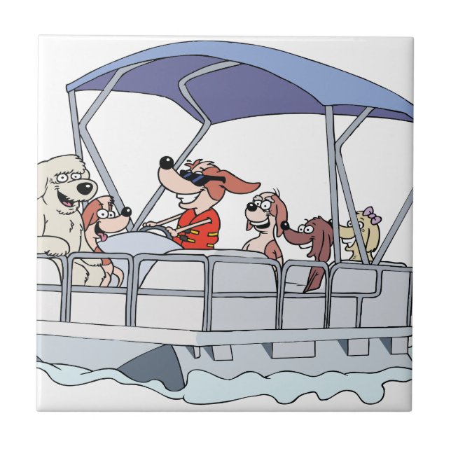 Azulejo De Cerámica Barco el pontón (Frente)