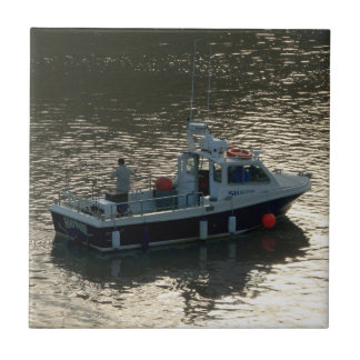 Azulejo De Cerámica Barco pesquero, Bahía de Cardiff