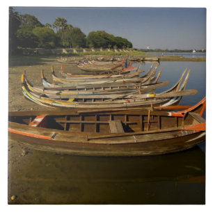 Azulejo De Cerámica Barcos en el lago entre Kyauktawgyi Paya y