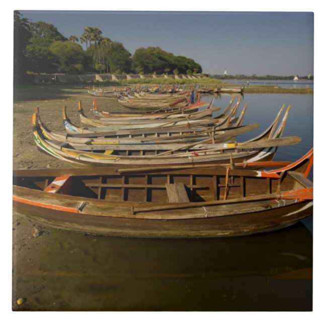 Azulejo De Cerámica Barcos en el lago entre Kyauktawgyi Paya y (Frente)
