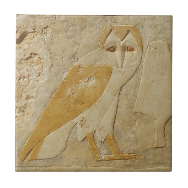Azulejo De Cerámica Barn OWL Antiguo Egipto (Frente)