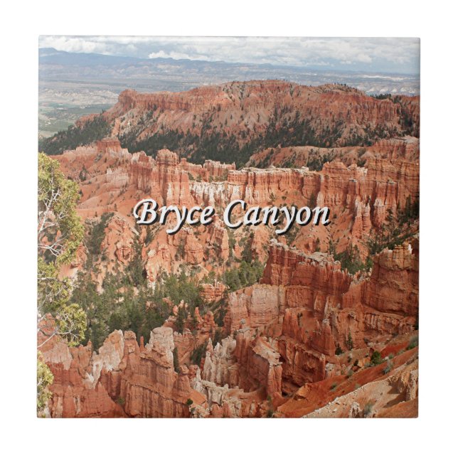 Azulejo De Cerámica Barranco de Bryce, Utah 20 (subtítulo) (Frente)