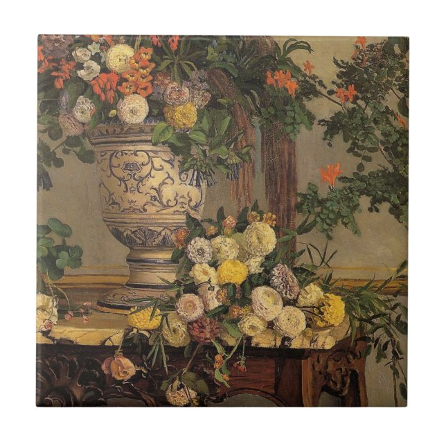 Azulejo De Cerámica Bazille - Flores (Frente)