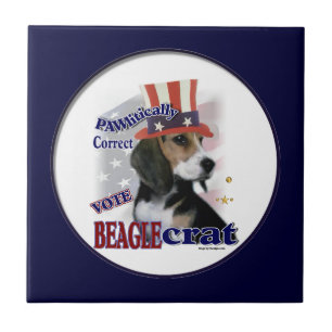 Azulejo De Cerámica Beagle Humor Político