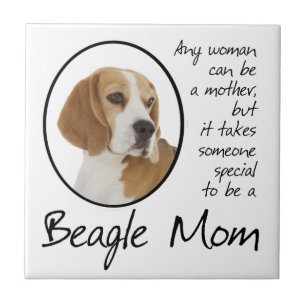Azulejo De Cerámica Beagle Mom Tile