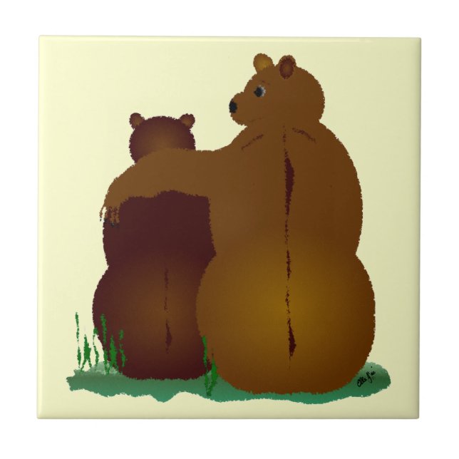 Azulejo De Cerámica Bear Hugs Tile (Frente)