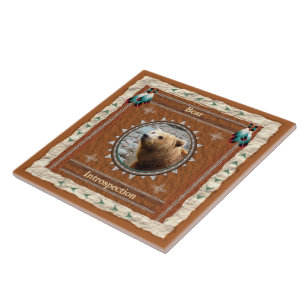 Azulejo De Cerámica Bear - Introspección - Tile cerámico