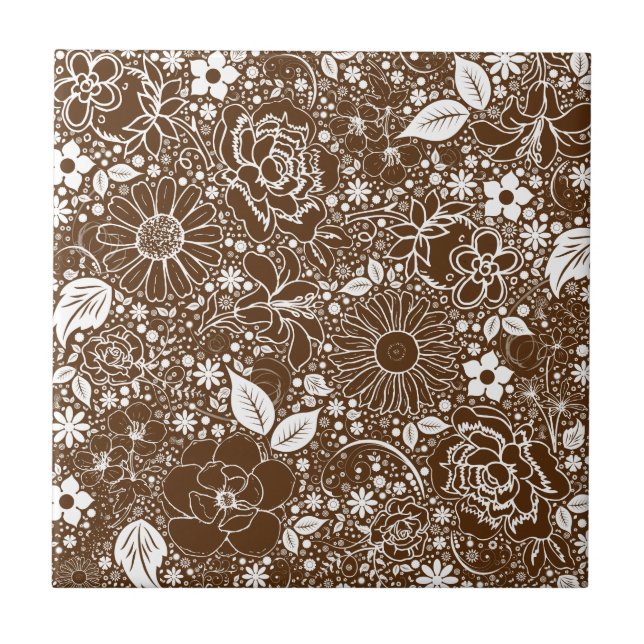 Azulejo De Cerámica Beauties Brown (Frente)