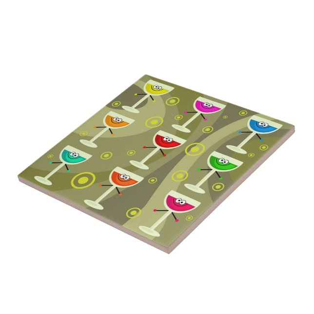 Azulejo De Cerámica Bebidas enrrolladas (Lado)