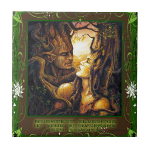 Azulejo De Cerámica Bebidas espirituosas del bosque