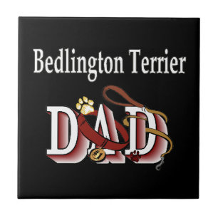 Azulejo De Cerámica Bedlington Terrier Dad