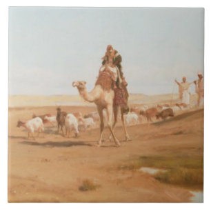 Azulejo De Cerámica Beduino en el desierto, 1884 (aceite en lona)