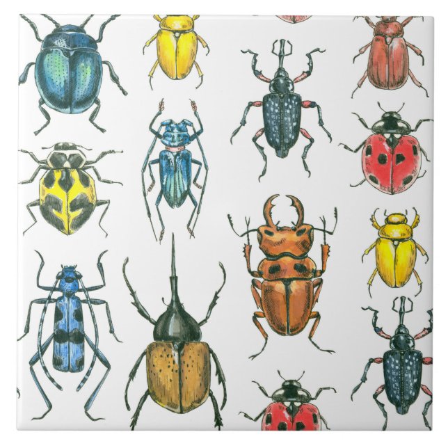 Azulejo De Cerámica Beetles (Frente)