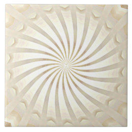 Azulejo de cerámica beige crema remolino