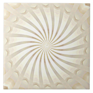 Azulejo de cerámica beige crema remolino