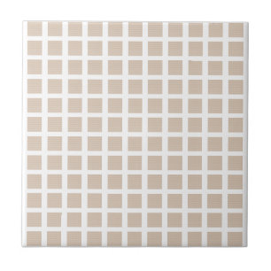 Azulejo de cerámica beige raya cuadrada