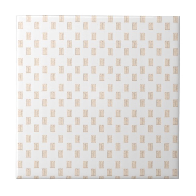 Azulejo de cerámica beige y blanco cuadrado modern (Frente)