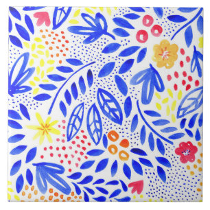 Azulejo De Cerámica Belle Bold Tile Cerámico Floral - 4