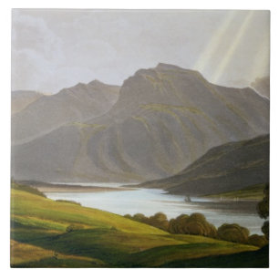 Azulejo De Cerámica Ben Nevis, placa XII del 'paisaje del Grampian