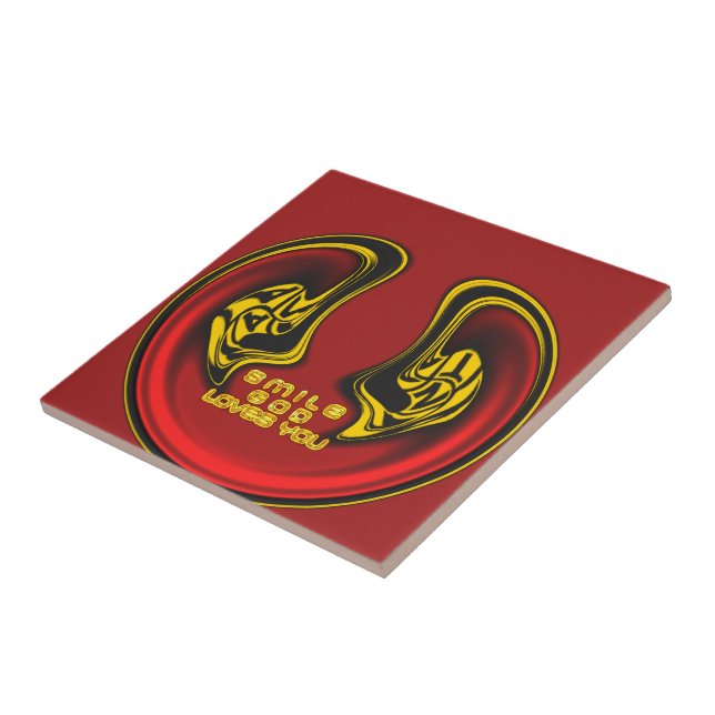 Azulejo De Cerámica Bendición desde arriba: El saludo espiritual del a (Lado)