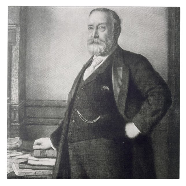 Azulejo De Cerámica Benjamin Harrison (1833-1901), 23ro presidente de (Frente)