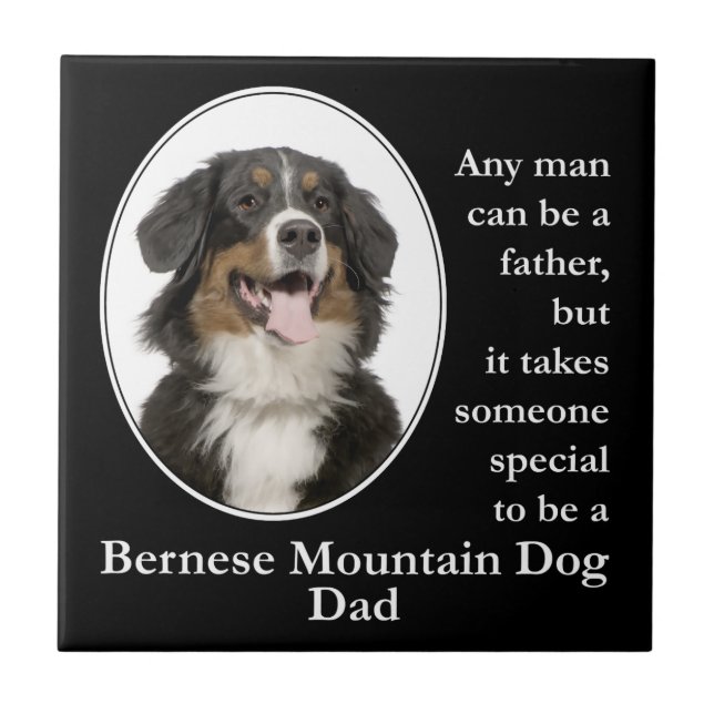 Azulejo De Cerámica Bernese Mt. Dog Dad Tile (Frente)