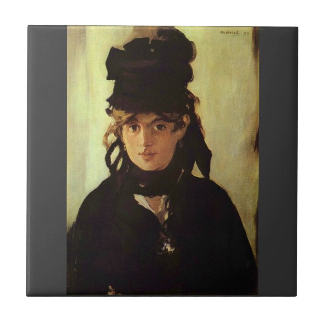Azulejo De Cerámica Berthe Morisot de Eduardo Manet (Frente)