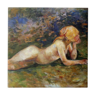 Azulejo De Cerámica Berthe Morisot - La pastora reclinada