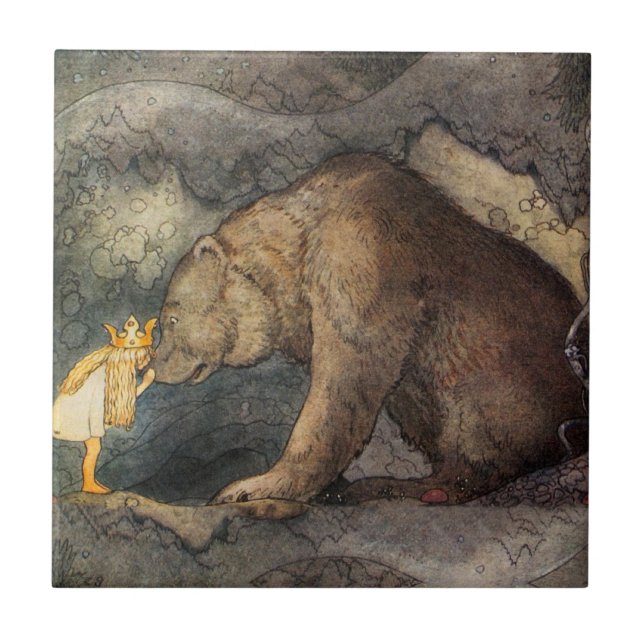 Azulejo De Cerámica Beso del oso (Frente)