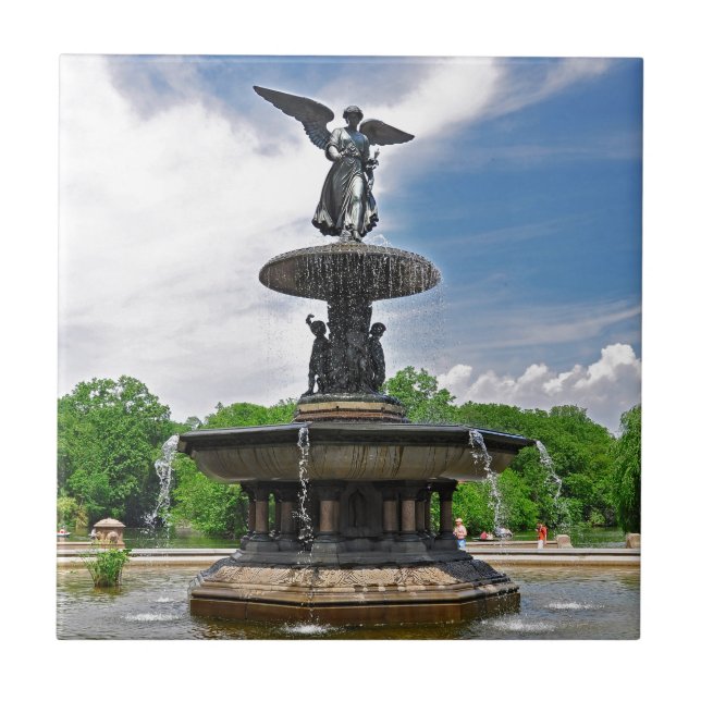 Azulejo De Cerámica Bethesda "ángel Central Park de las aguas", NYC (Frente)