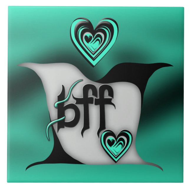 Azulejo De Cerámica bff ~ lovebirds (Frente)