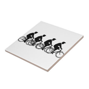 Azulejo De Cerámica Bicicletas antiguas de moda Ciclista paseo