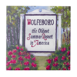 Azulejo De Cerámica Bienvenidos al Rótulo Wolfeboro NH