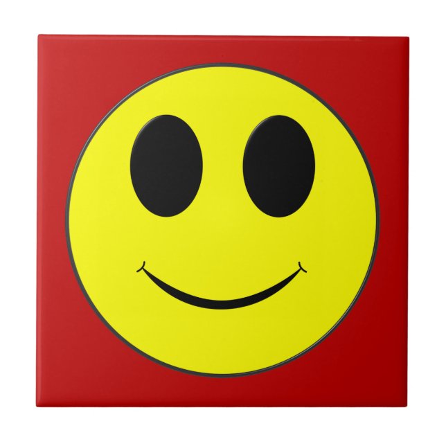 Azulejo De Cerámica Big Yellow Happy Face (Frente)