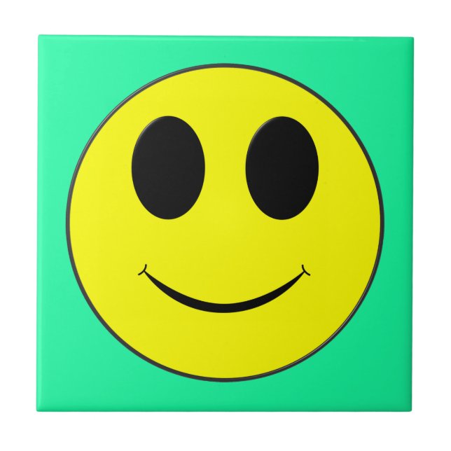 Azulejo De Cerámica Big Yellow Happy Face (Frente)