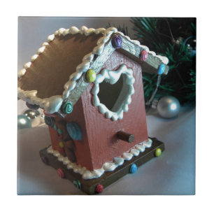 Azulejo De Cerámica Birdhouse I del pan de jengibre
