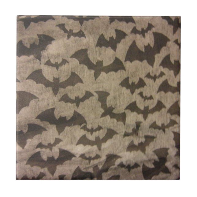 Azulejo De Cerámica Black Bats (Frente)