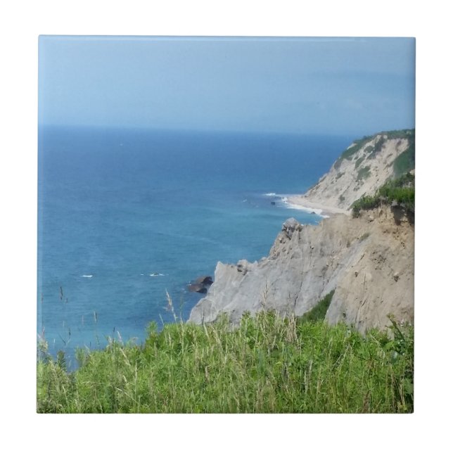 Azulejo De Cerámica Block Island Bluffs - Isla Block, Isla Rhode (Frente)