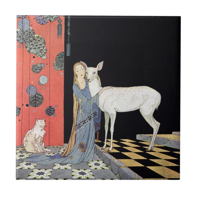 Azulejo De Cerámica Blondine de Virginia Frances Sterrett (Frente)