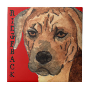 Azulejo De Cerámica Bloque del color de Rhodesian Ridgeback