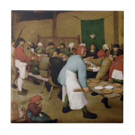 Azulejo De Cerámica Boda campesina de Pieter Bruegel la anciano