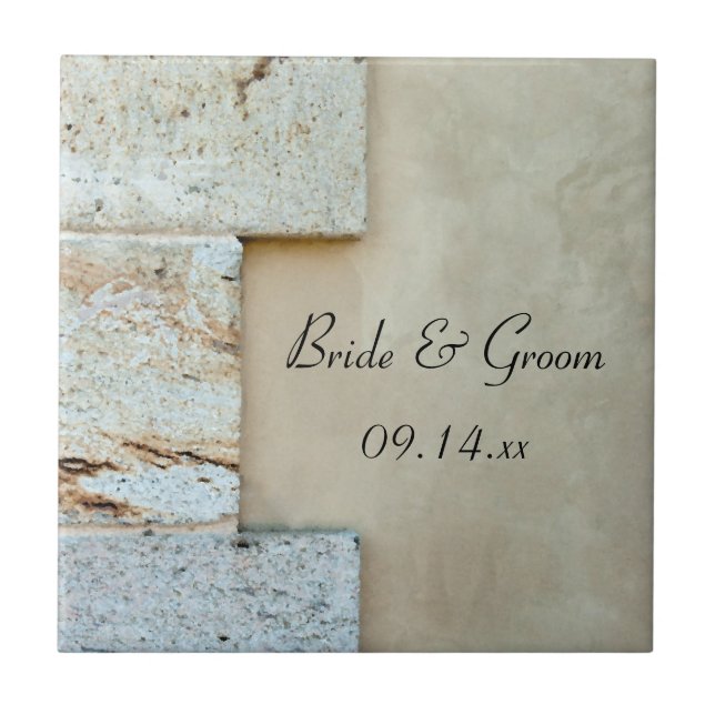 Azulejo De Cerámica Boda Cornerstones (Frente)