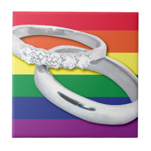 Azulejo De Cerámica Boda lesbiana gay
