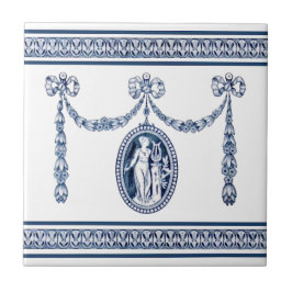 Azulejo De Cerámica Boda Neoclásica Musa Cameo Tile Repro