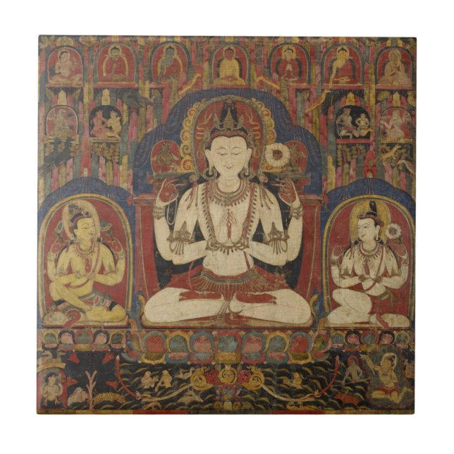 Azulejo De Cerámica Bodhisattva tibetano (Frente)